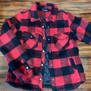 Insulated Quilted Lined Flannel Shirt Jacket 🔥